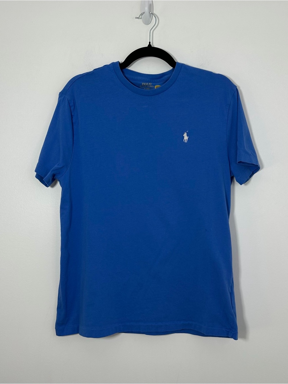 Polo Ralph Lauren Classic Fit T-Shirt Men’s Medium Blue 100% Cotton White Pony